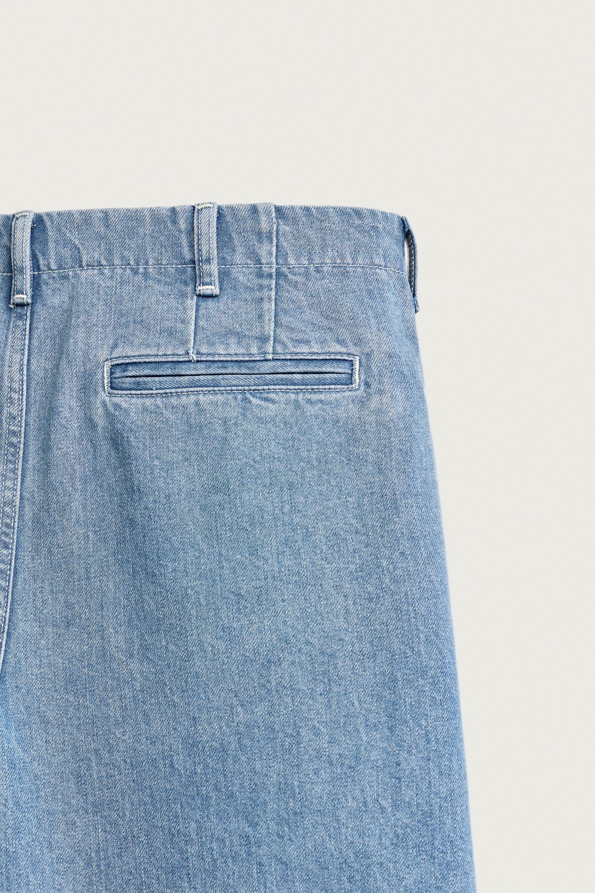 STRAIGHT FIT DENIM CHINO PANTS